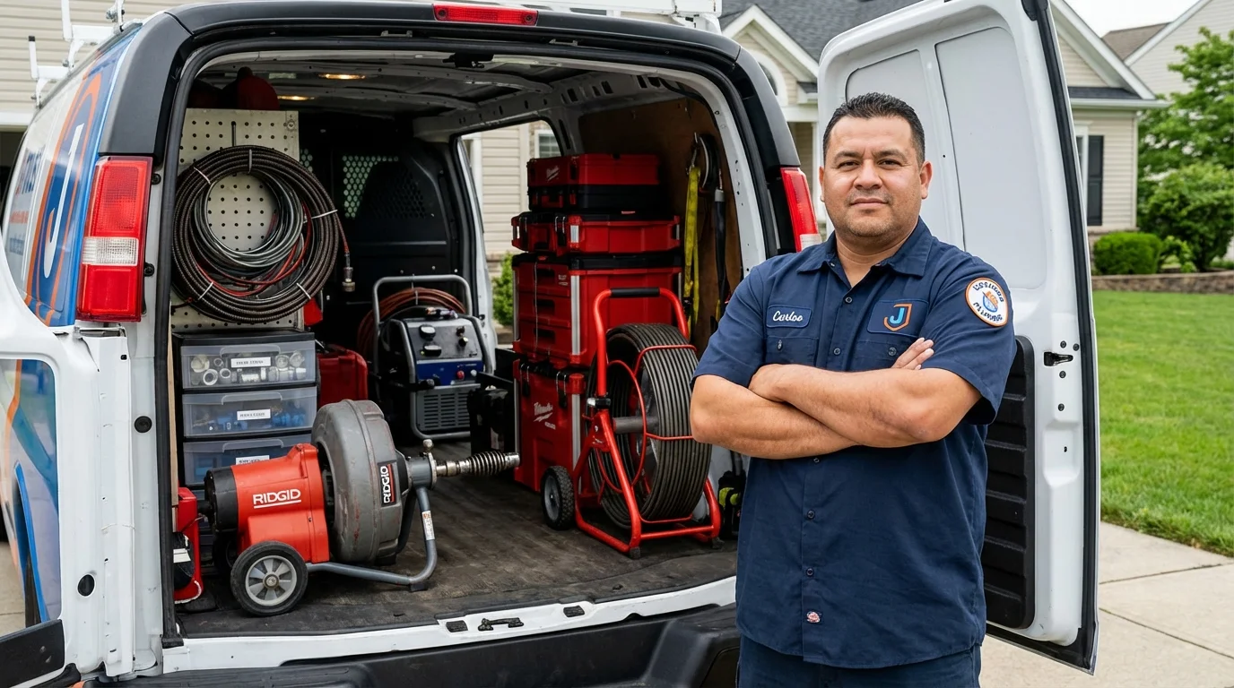 Professional drain cleaning equipment and Johns Plumbing LLC plumber in Shady Cove