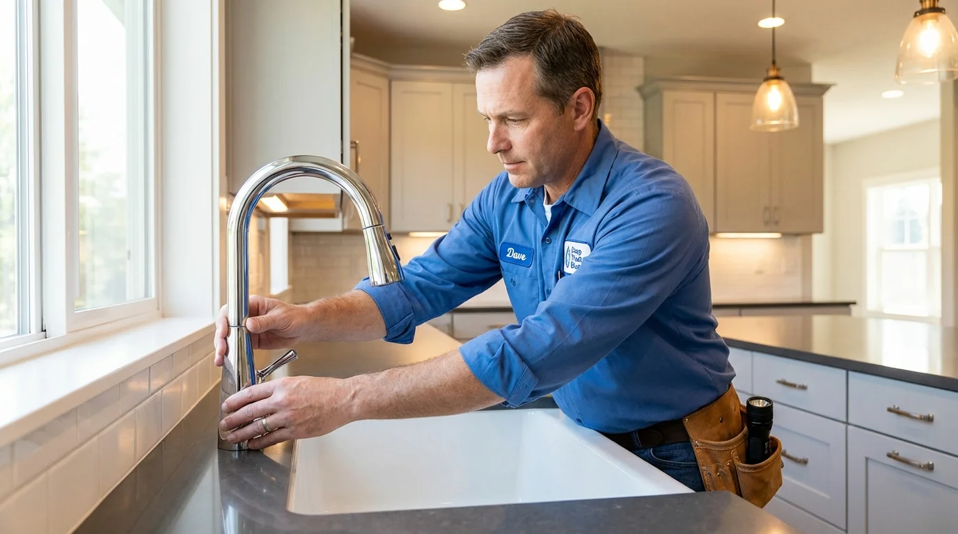 Kitchen faucet installation by Johns Plumbing LLC in Shady Cove
